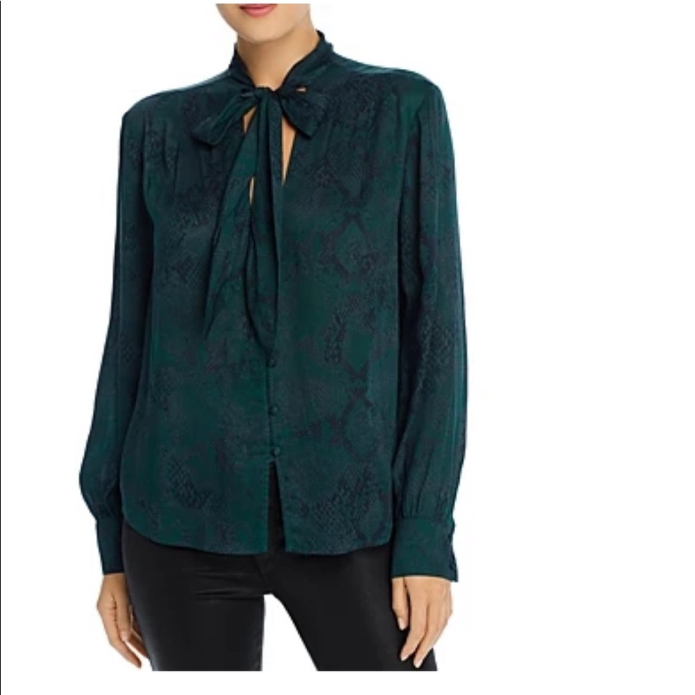 NWT 7 for all of mankind neck tie blouse
